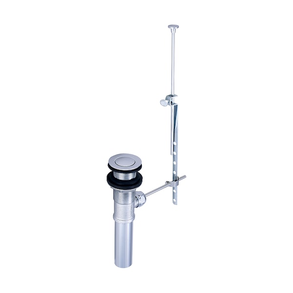 Brass Pop-Up Drain Assembly Less Guide, Polished Chrome, Weight: 1.9